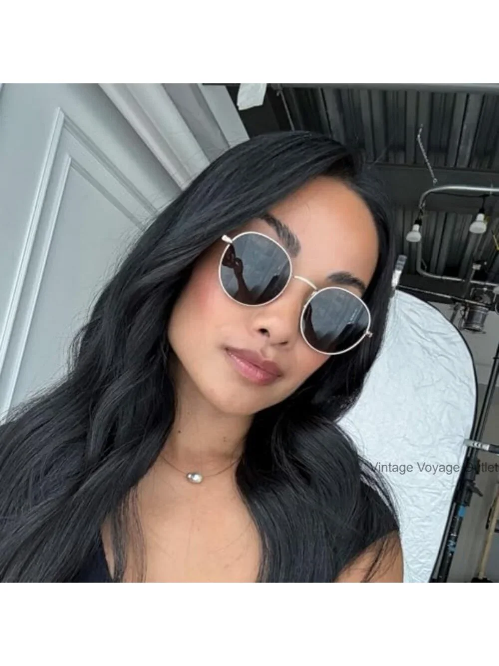 WearMe Pro Polarized Sunglasses Retro Round Frame Stainless Steel UV400